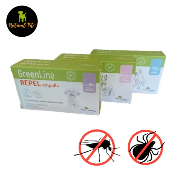 REPELENTE 100% NATURAL PIPETA GREENLINE REPEL 🐶